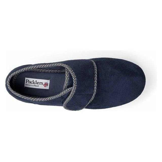 Padders Harry Men's Slippers - Navy - Beales department store