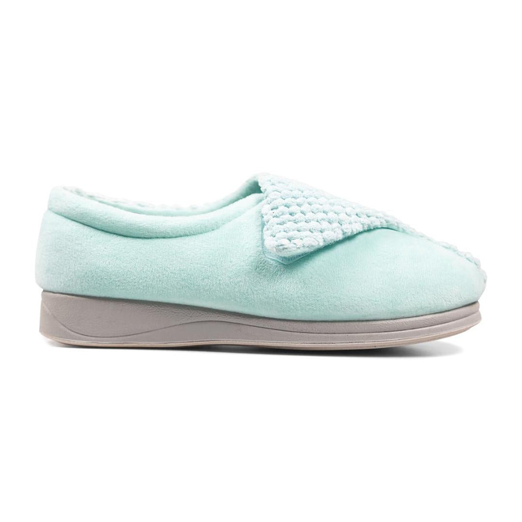 Padders 'Hug' Cross Over Slipper - Mint Popcorn - Beales department store