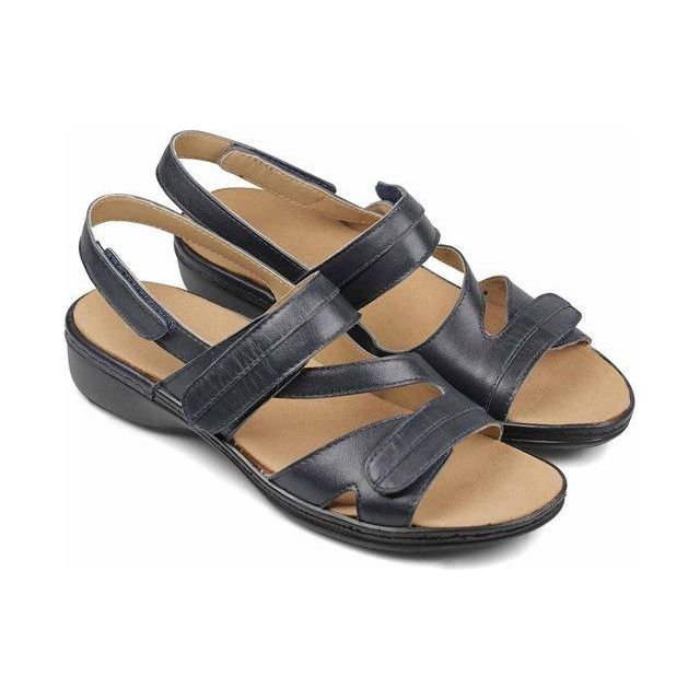 Padders Joelle Sandals - Navy Leather - Beales department store