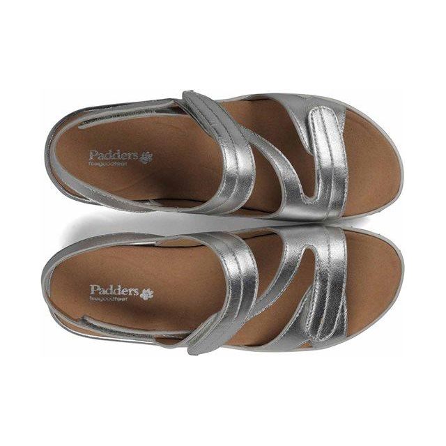 Padders Joelle Sandals - Silver Leather - Beales department store