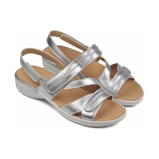 Padders Joelle Sandals - Silver Leather - Beales department store