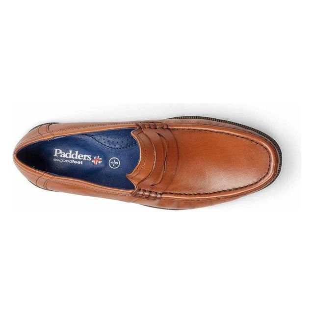 Padders Mens Baron Shoes - Chestnut - Beales department store