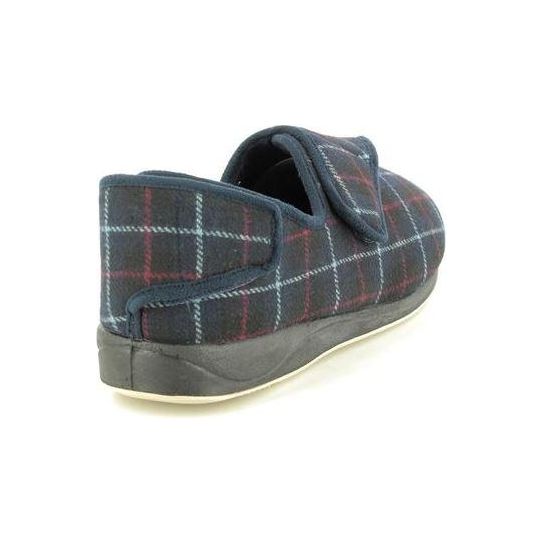 Padders Phillip Microsuede Slippers - Navy Combi - Beales department store