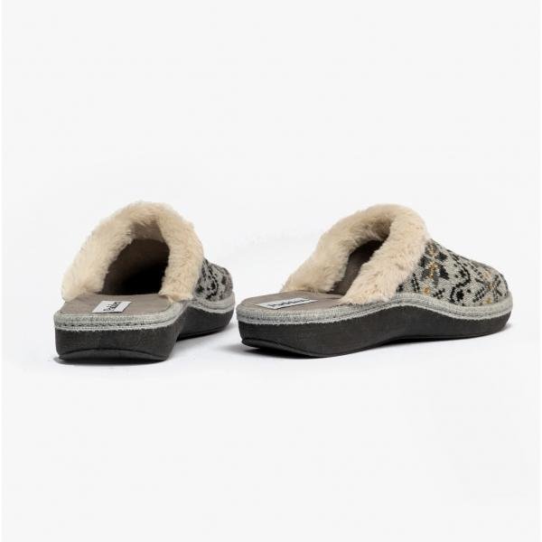 Padders Sorrel Ladies Slippers - Grey Combi - Beales department store