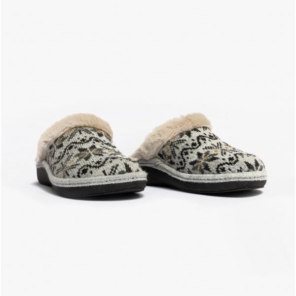 Padders Sorrel Ladies Slippers - Grey Combi - Beales department store