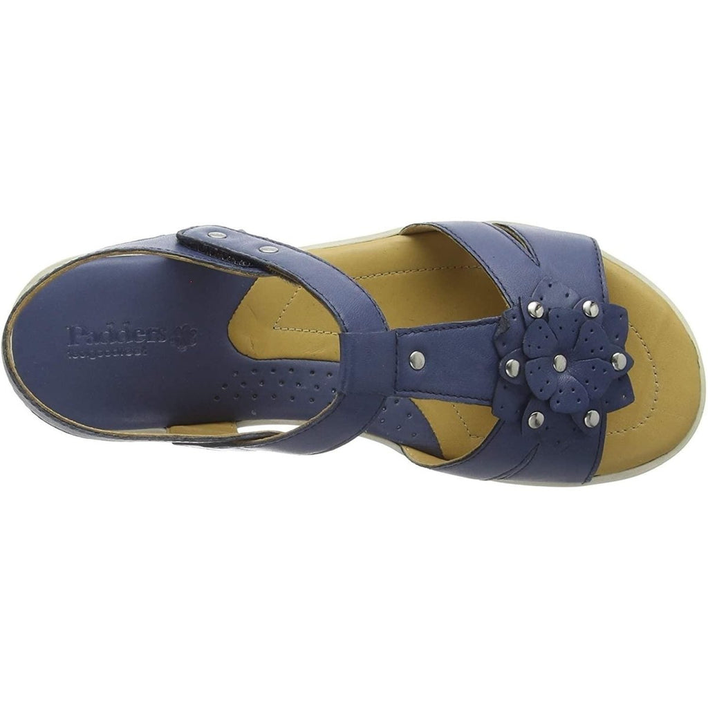 Padders 'Tansy' Casual T Bar Sandal - Blue - Beales department store