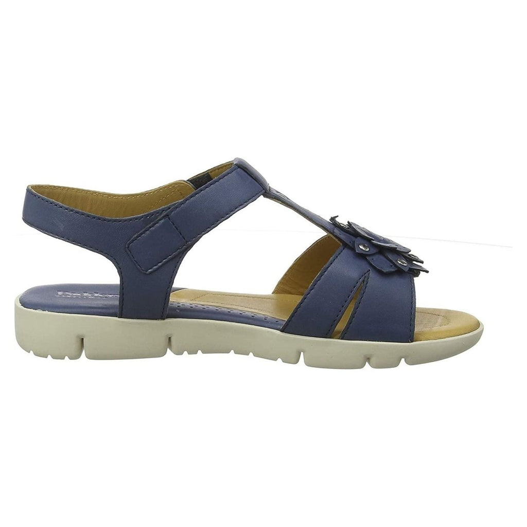 Padders 'Tansy' Casual T Bar Sandal - Blue - Beales department store