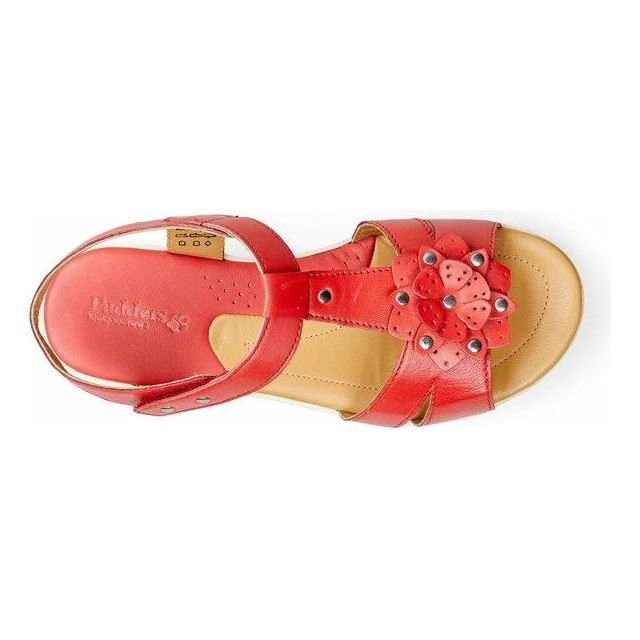 Padders 'Tansy' Casual T Bar Sandal - Red - Beales department store