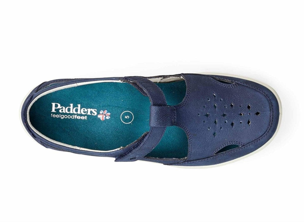 Padders 'Whistle' Casual T Bar Shoe - Midnight - Beales department store