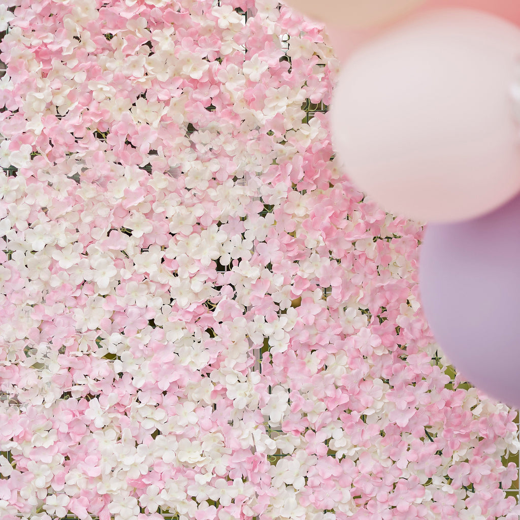 Pink & White Flower Wall Backdrop Tile