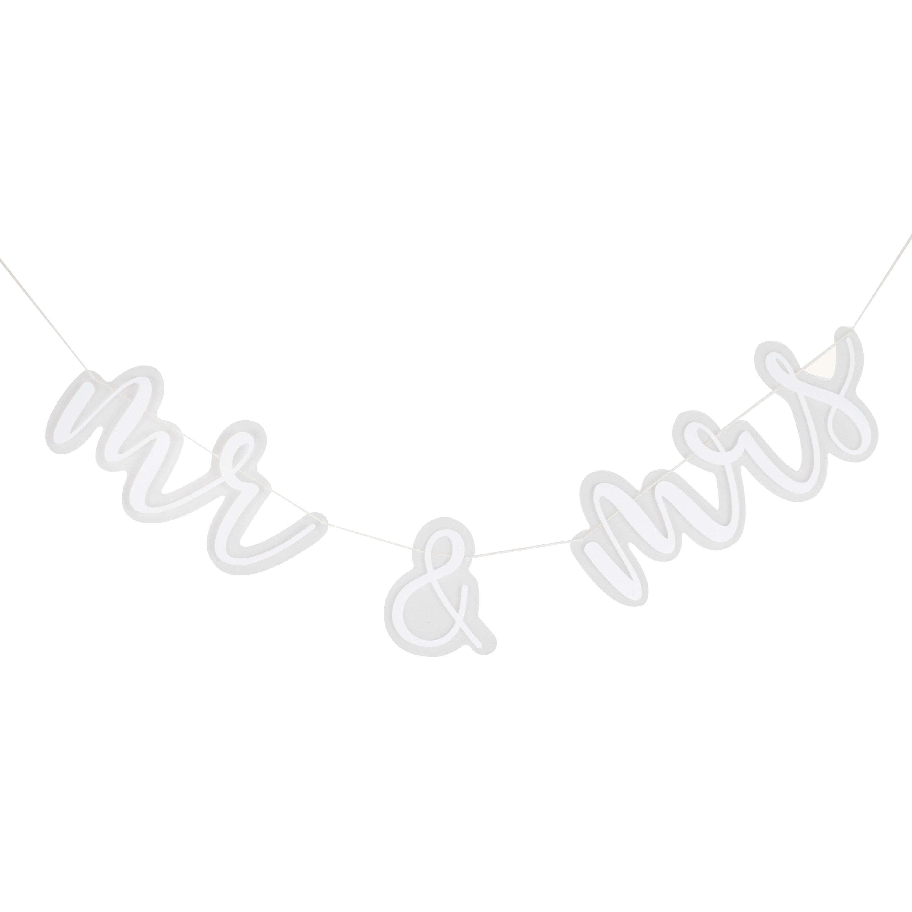 Mr & Mrs Acrylic Wedding Bunting- 5 Inner Pack