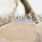 Mr & Mrs Acrylic Wedding Cake Topper- 5 Inner Pack