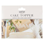 Mr & Mrs Acrylic Wedding Cake Topper- 5 Inner Pack