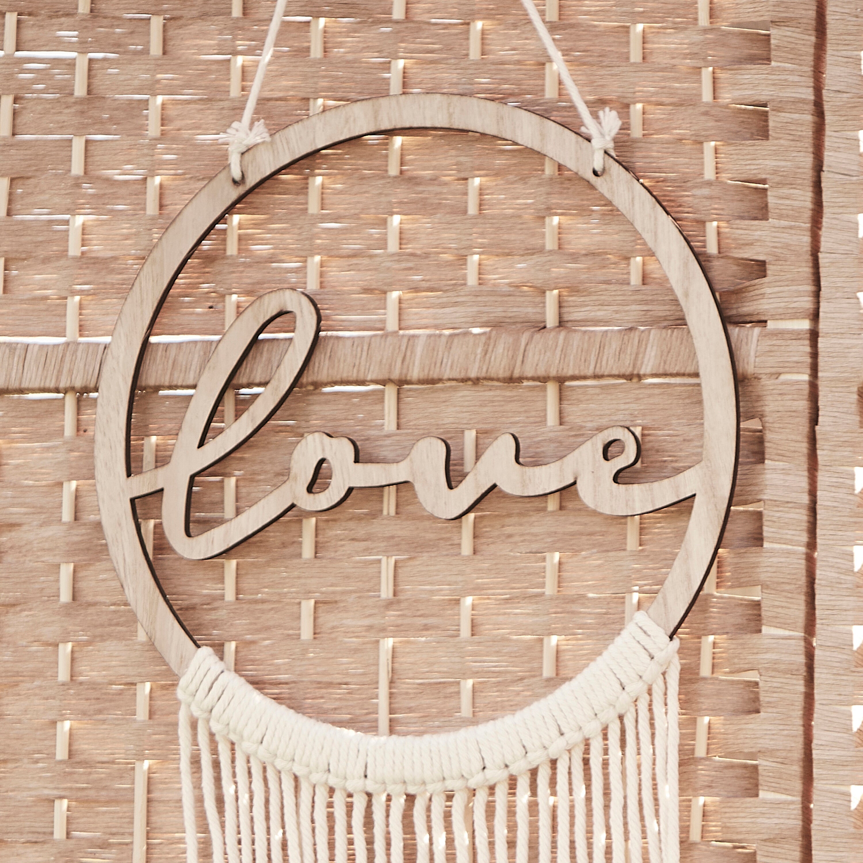 Wooden Love Macrame Wall Hanging Hoop- 5 Inner Pack
