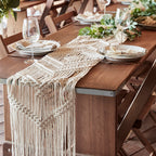 White Macrame Table Runner- 5 Inner Pack