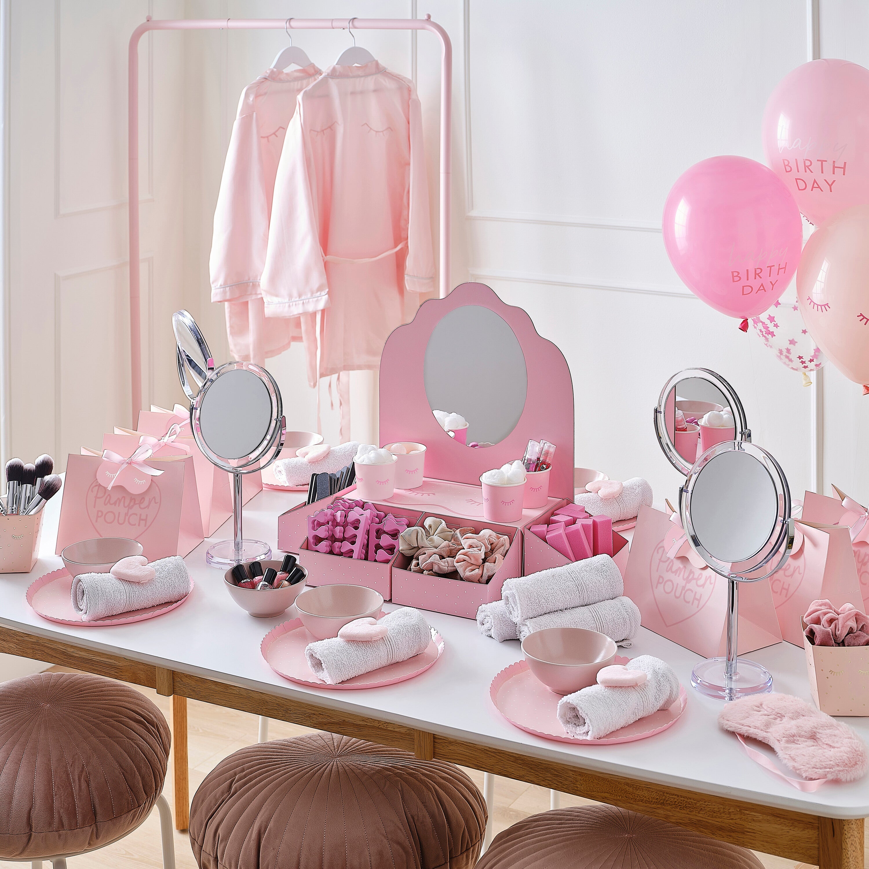 Pink Confetti Happy Birthday Balloons