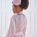 Pink Satin Embroidered Dressing Gown