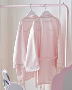 Pamper Party Pink Satin Embroidered Dressing Gown - 10-12 Years