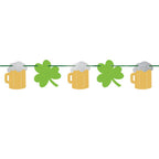 St Patrick's Day Beer and Shamrock Banner - 3.65m