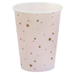 Pink and Gold Star Paper Party Cups- 5 Inner Pack