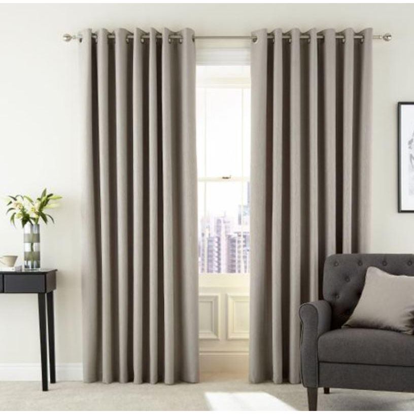 Peacock Blue Hotel Barcelo Lined Curtains 90" x 72" - Cashmere - Beales department store