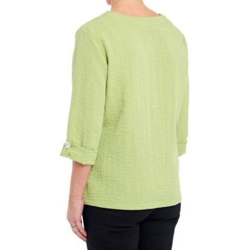 PENNY PLAIN Asymmetric Hem Pistachio Top - Beales department store