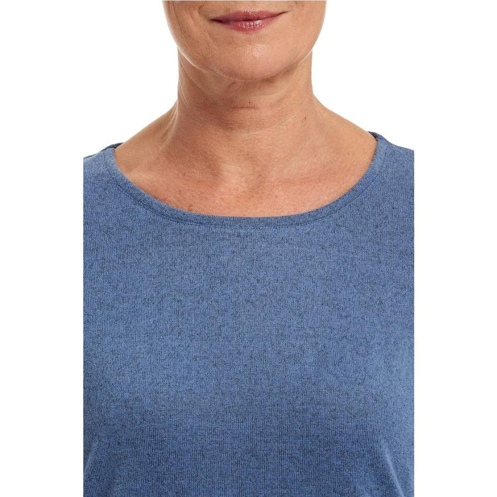 PENNY PLAIN Blue Cross Over Hem Tunic - Beales department store