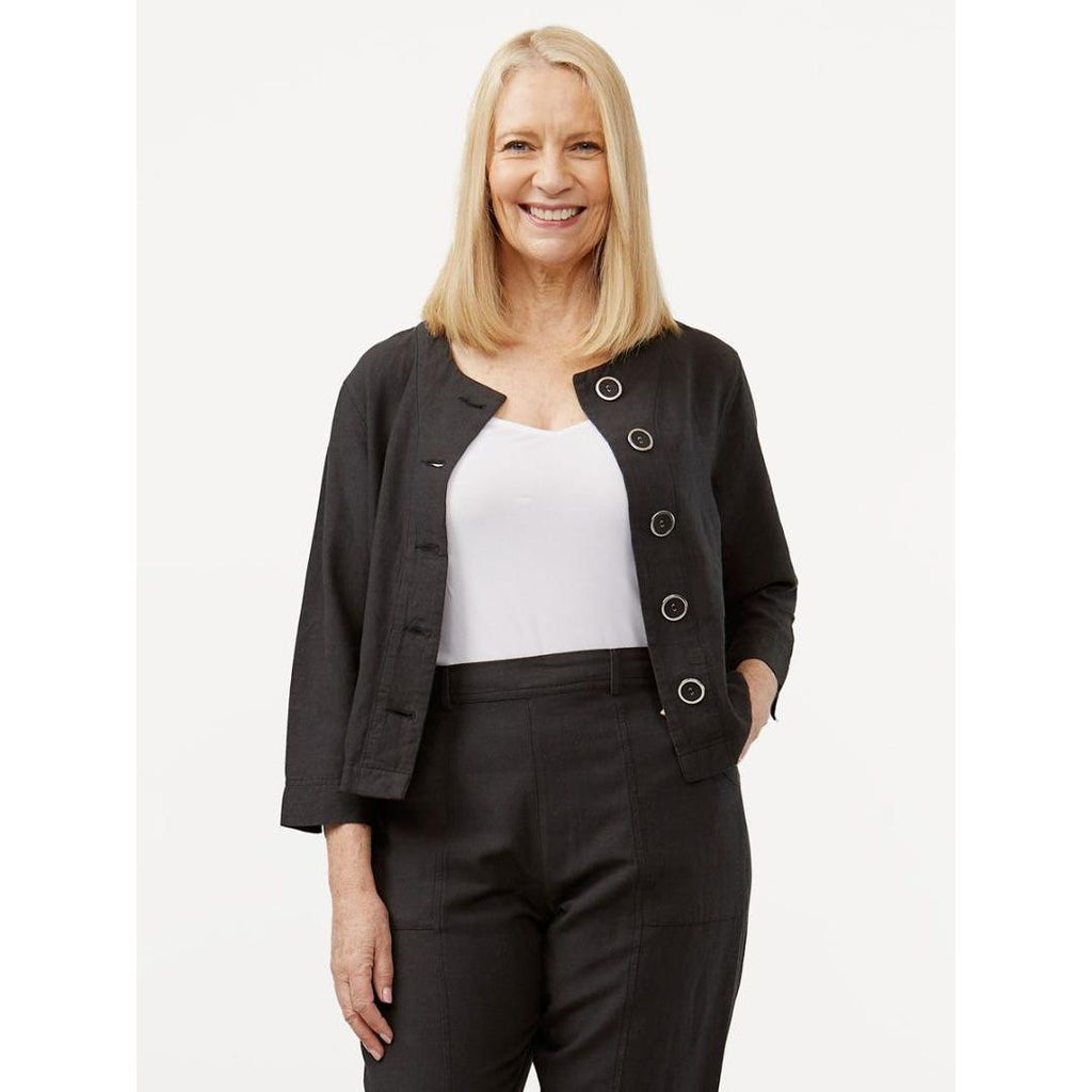 PENNY PLAIN Charcoal Crop Jacket - Beales department store