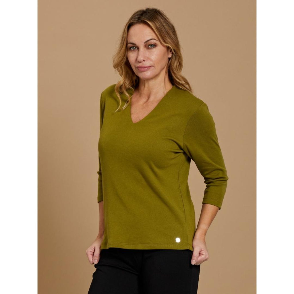 PENNY PLAIN Forest High Back V - Neck Top - Beales department store