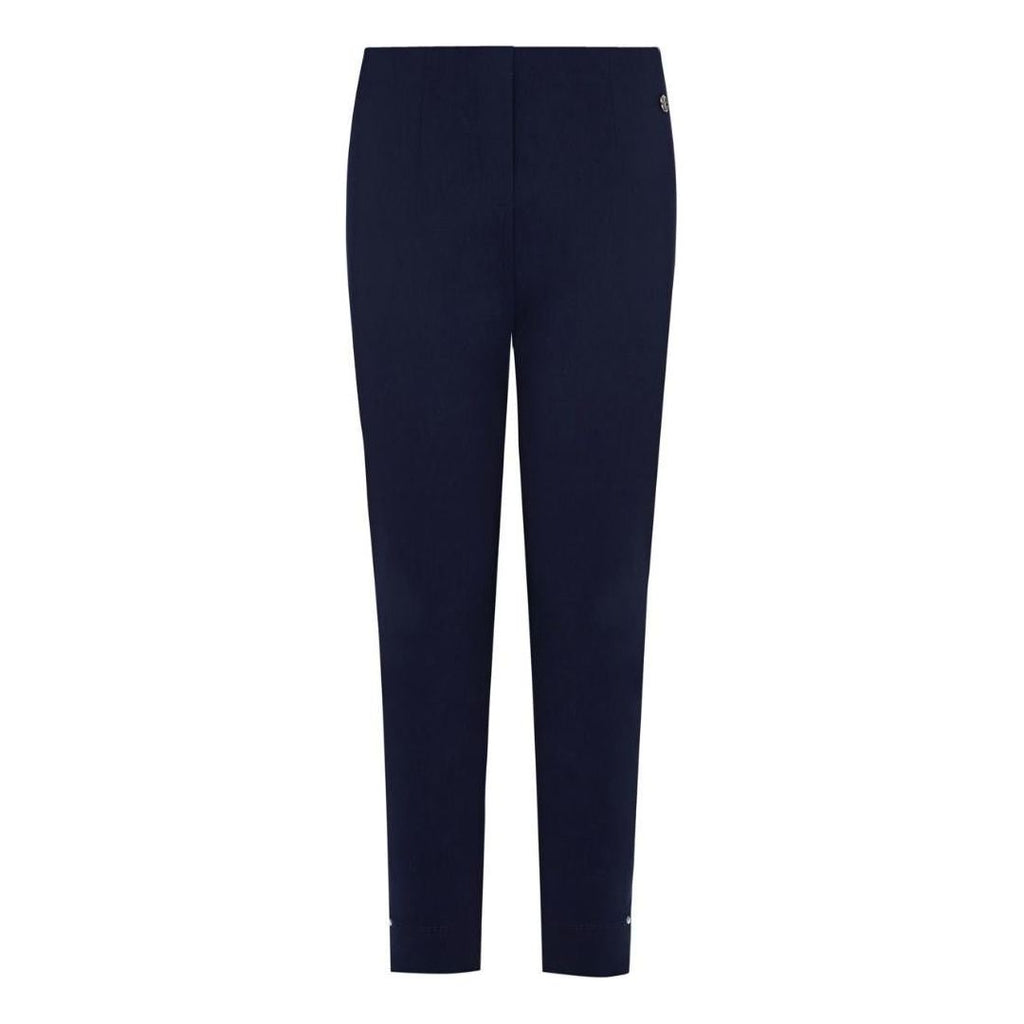 PENNY PLAIN French Navy Cropped Bengaline Trousers - 12 - Beales department store