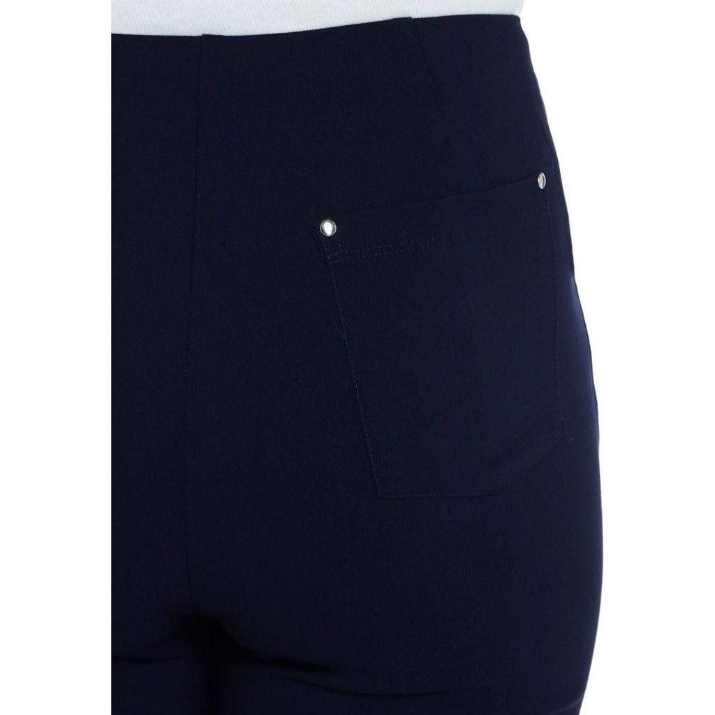 PENNY PLAIN French Navy Cropped Bengaline Trousers - 12 - Beales department store