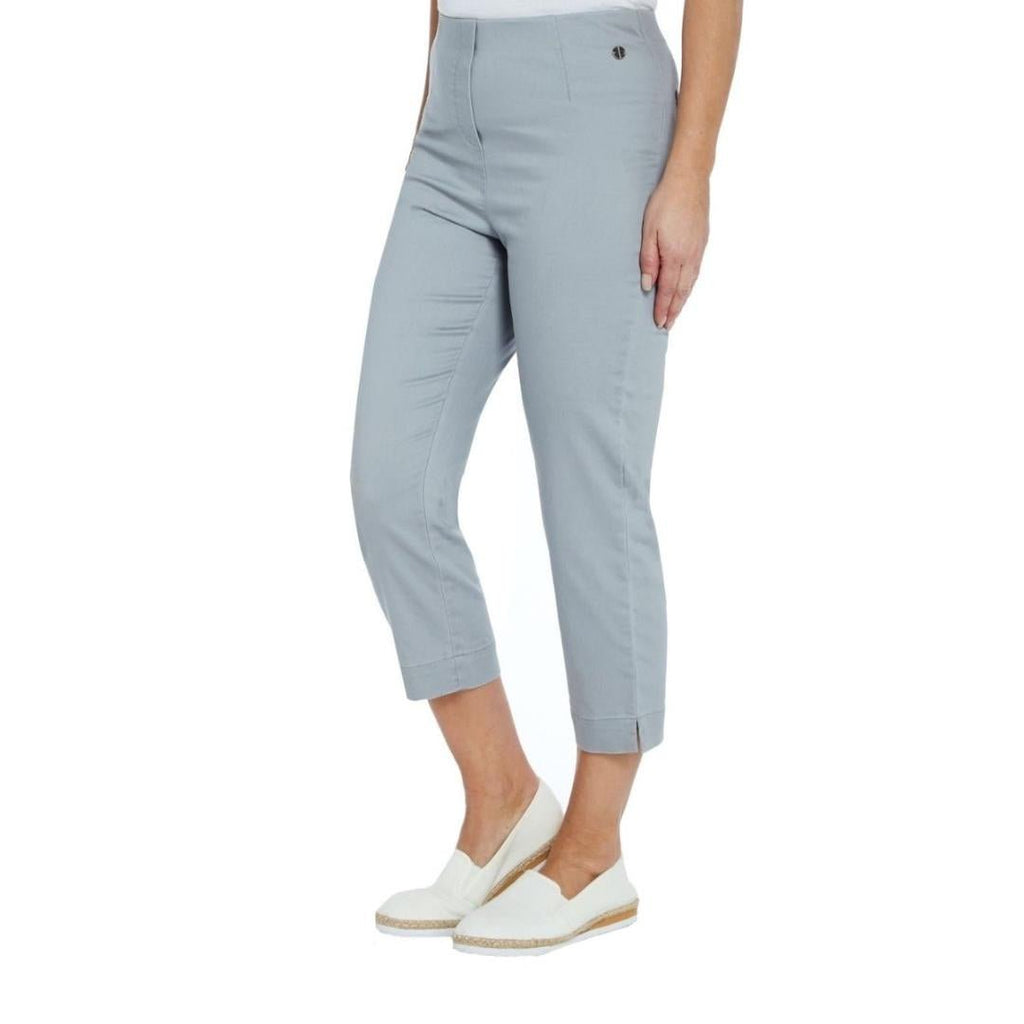 PENNY PLAIN Grey Twill Cropped Trousers - Beales department store