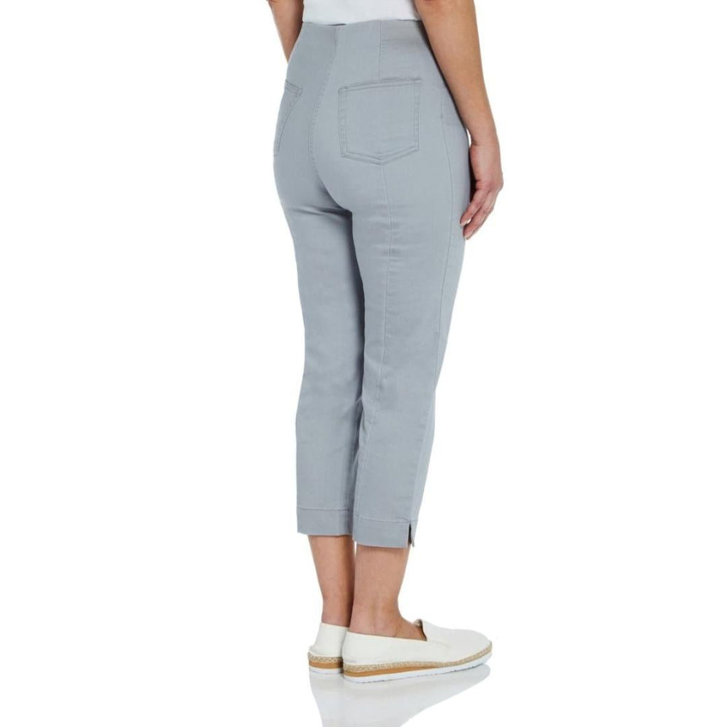 PENNY PLAIN Grey Twill Cropped Trousers - Beales department store