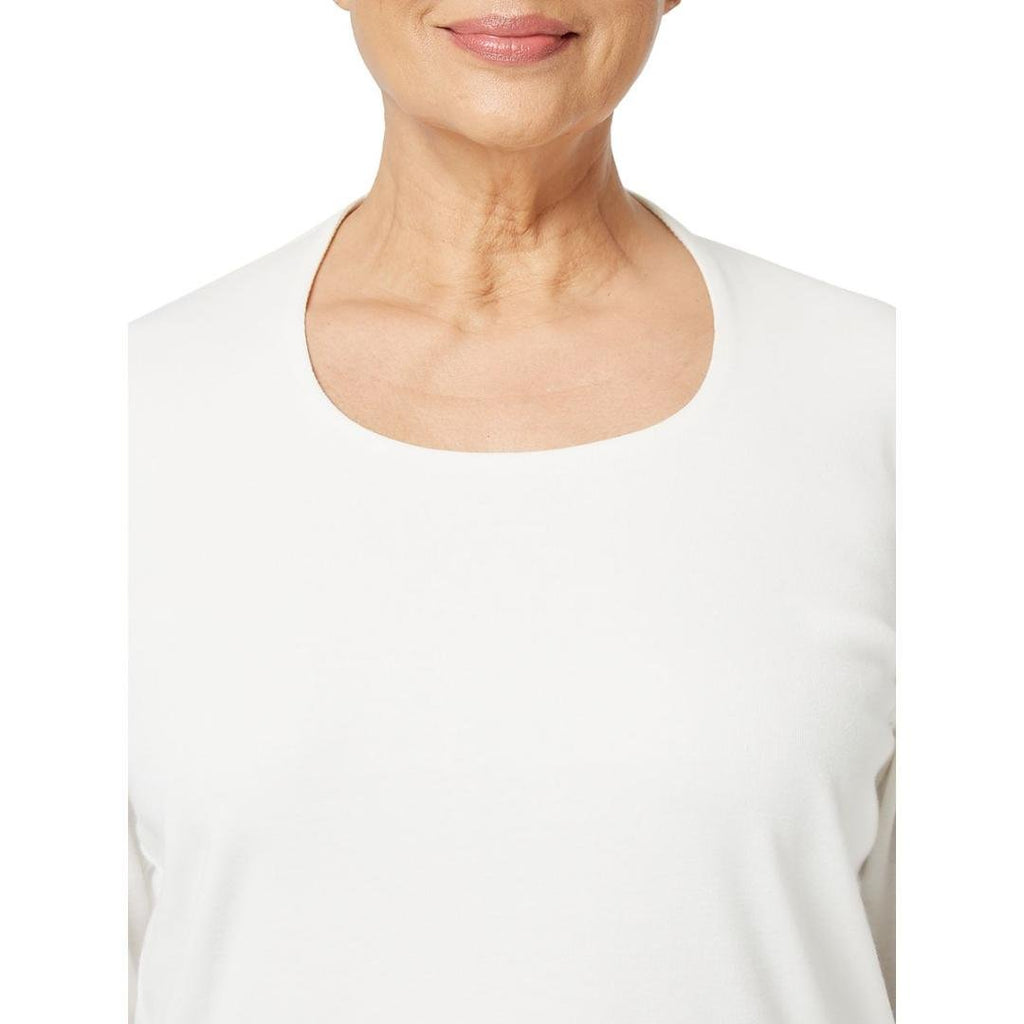 PENNY PLAIN Ivory High Back Scoop - Neck Top - Beales department store