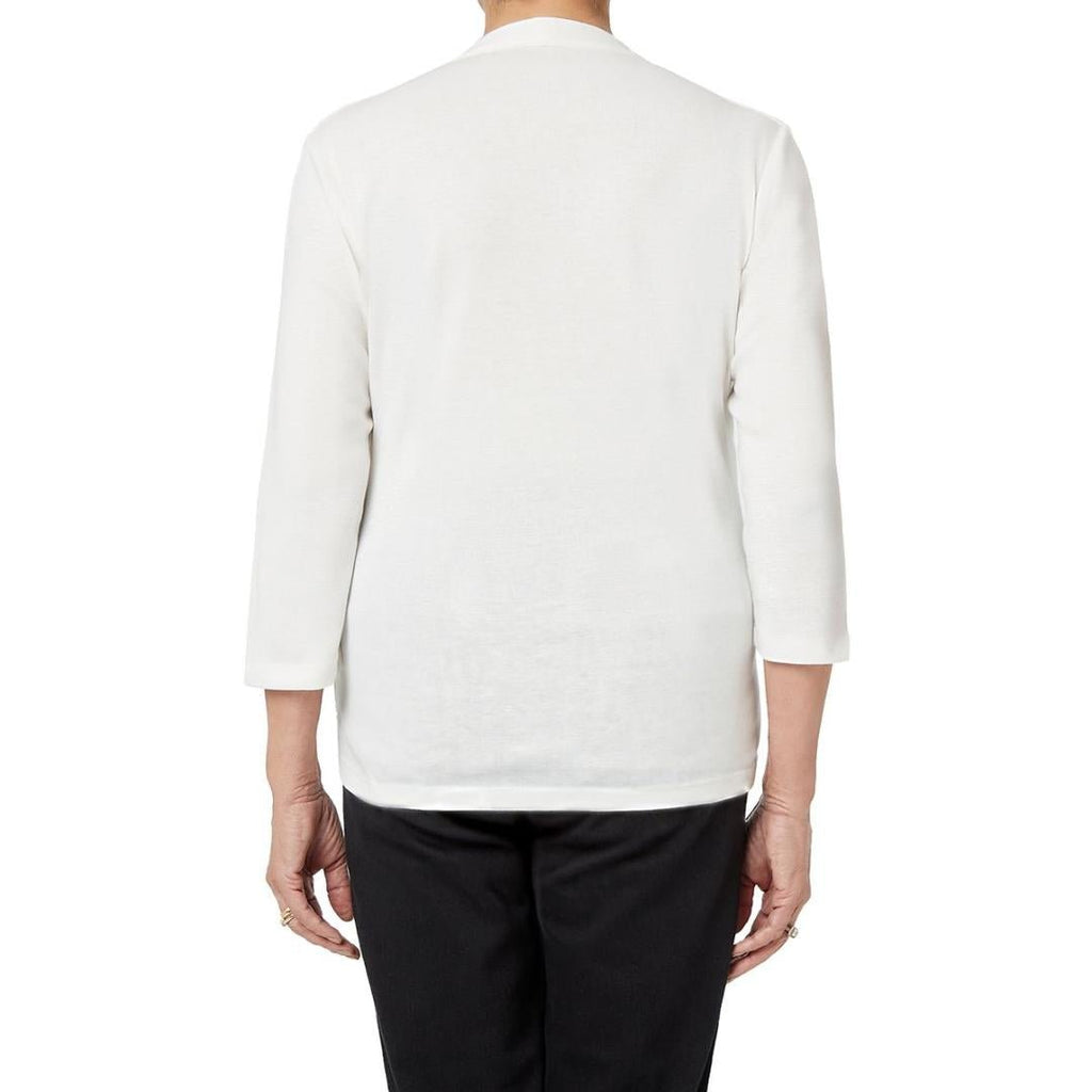 PENNY PLAIN Ivory High Back Scoop - Neck Top - Beales department store