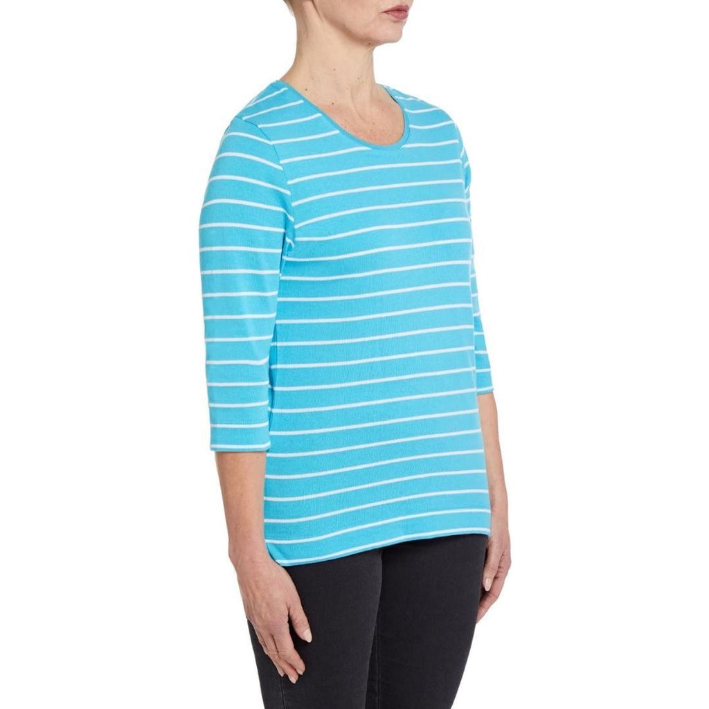 PENNY PLAIN Lagoon Striped Top - Beales department store