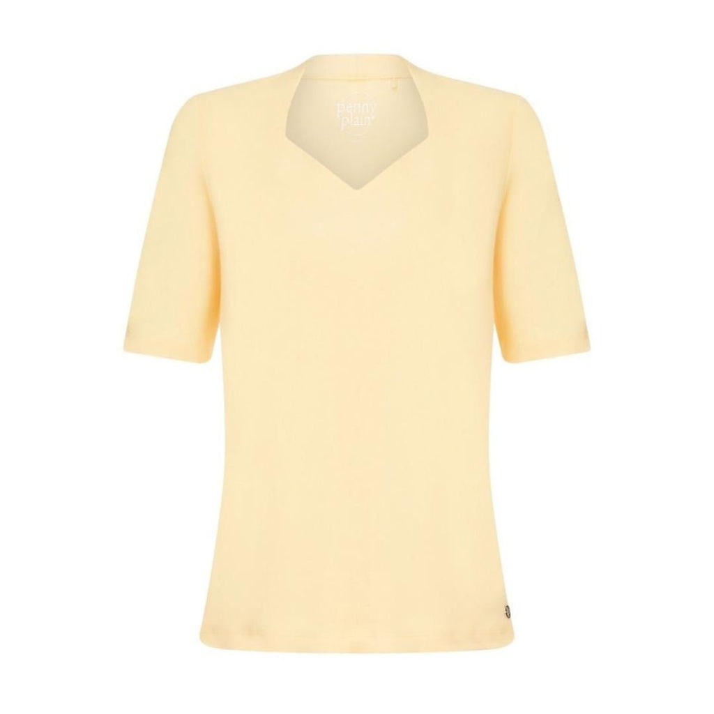 PENNY PLAIN Lemon High Back Sweet Heart Neck Top - Beales department store