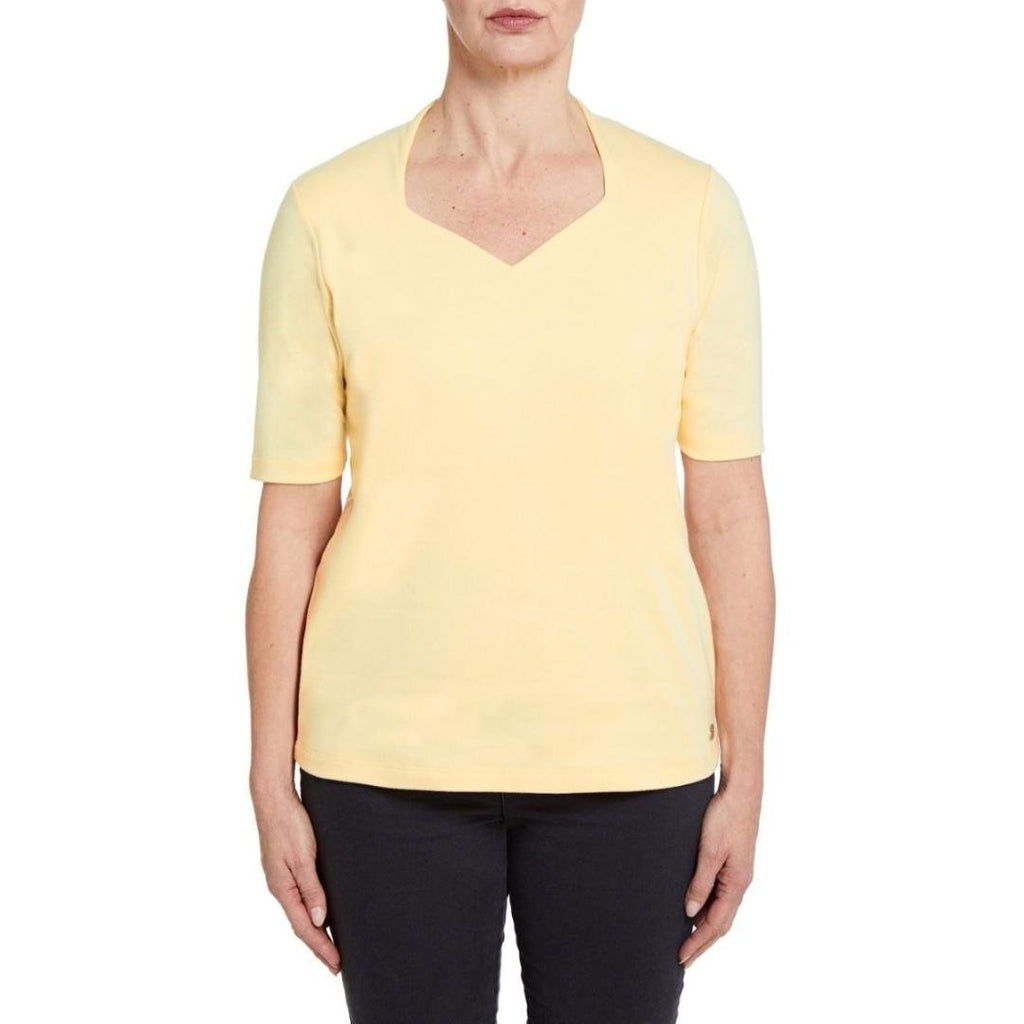 PENNY PLAIN Lemon High Back Sweet Heart Neck Top - Beales department store