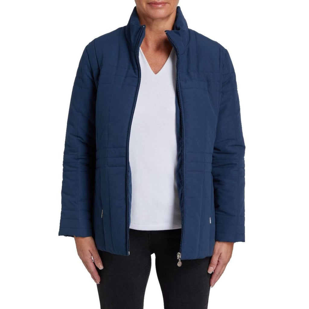 PENNY PLAIN Midnight Blue Quilted Coat - Beales department store