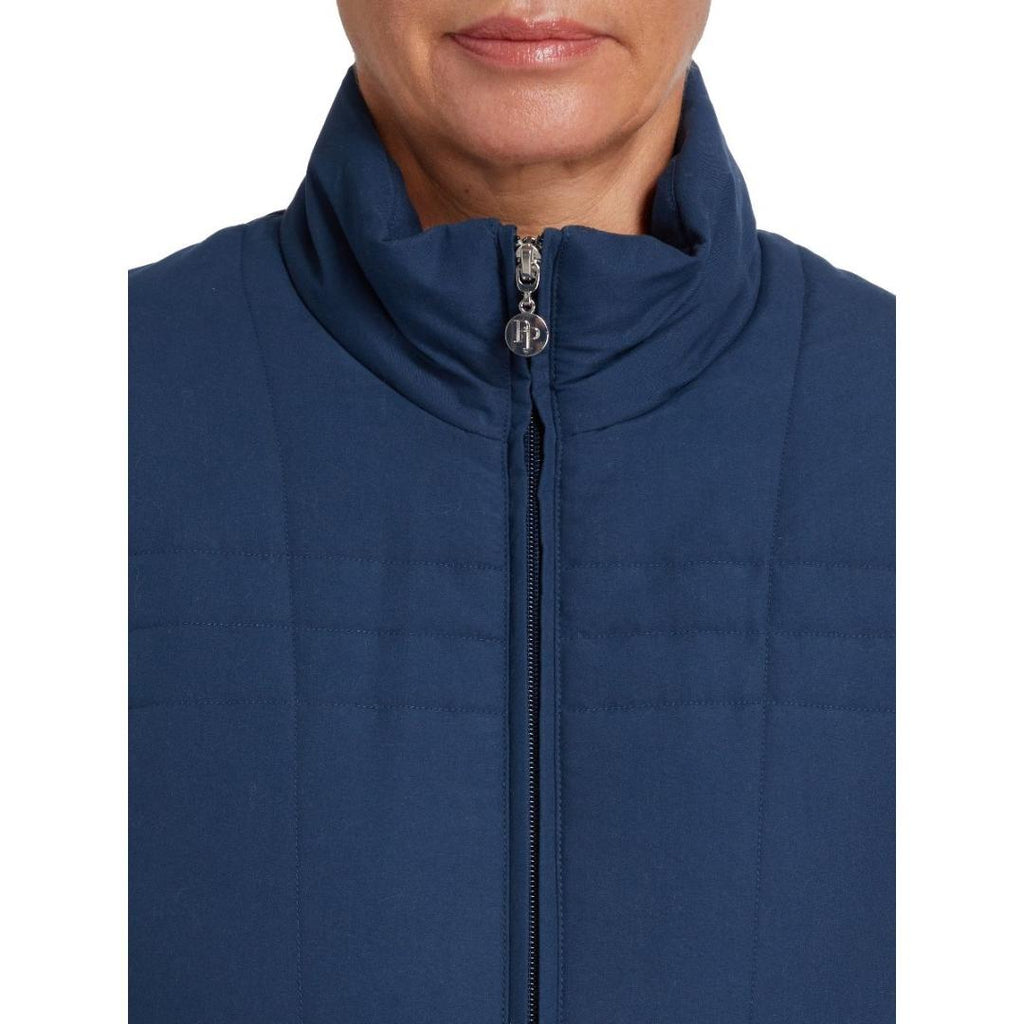 PENNY PLAIN Midnight Blue Quilted Coat - Beales department store