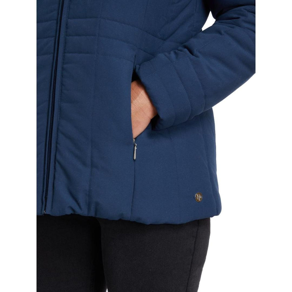 PENNY PLAIN Midnight Blue Quilted Coat - Beales department store