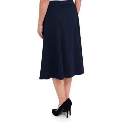 PENNY PLAIN Navy Panelled Skirt - Beales department store