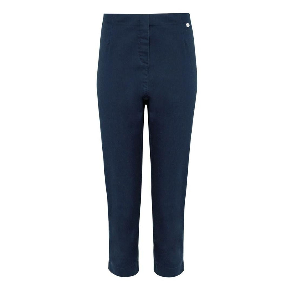 PENNY PLAIN Navy Twill Cropped Trousers - Beales department store