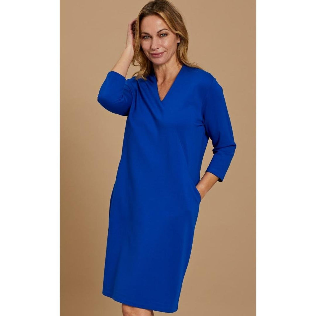 PENNY PLAIN Sapphire High Back V - neckline Dress - Beales department store