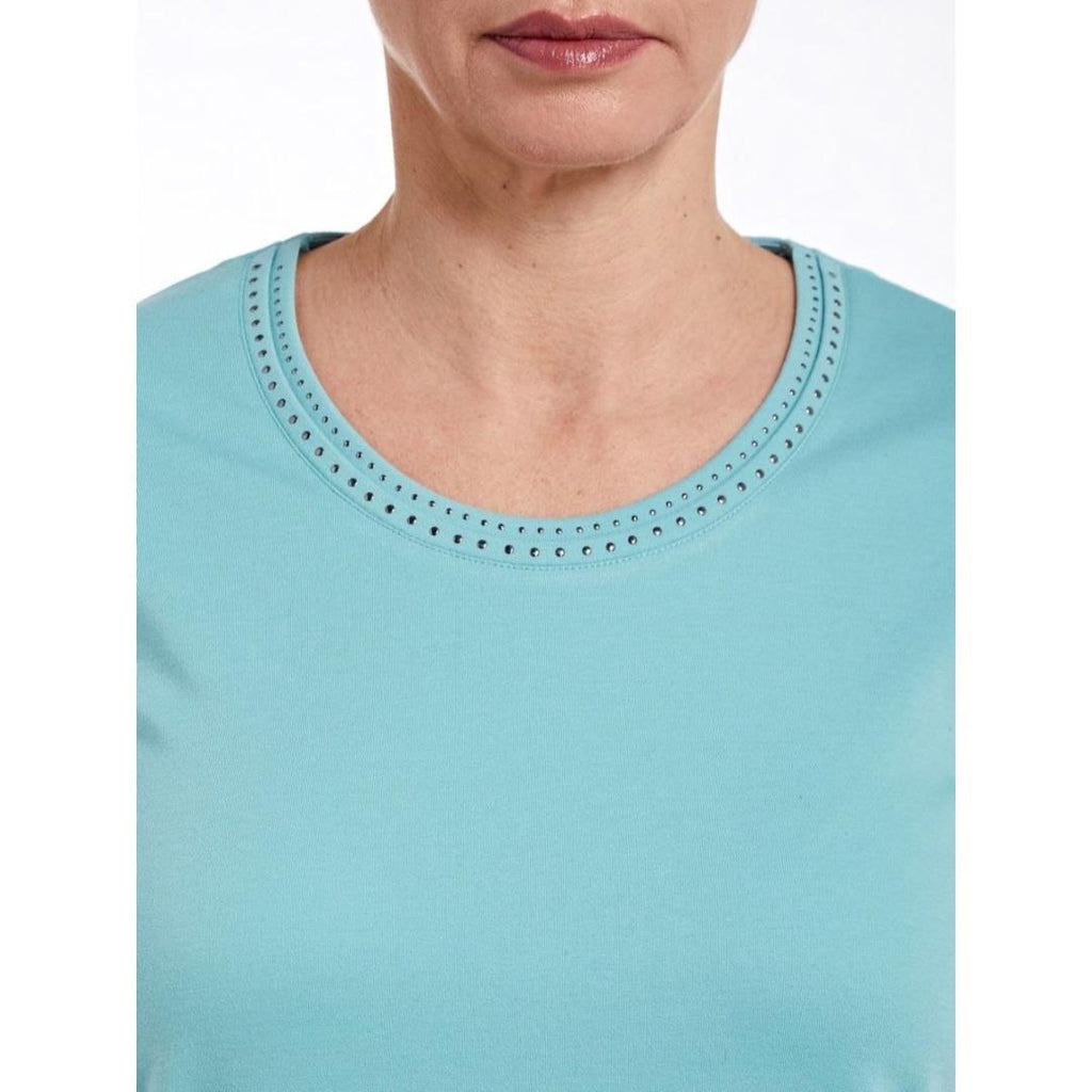 PENNY PLAIN Turquoise Nail Head Top - Beales department store