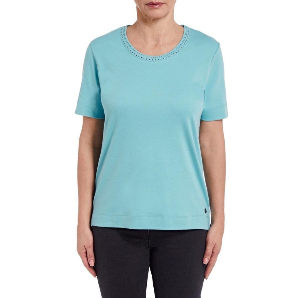 PENNY PLAIN Turquoise Nail Head Top - Beales department store