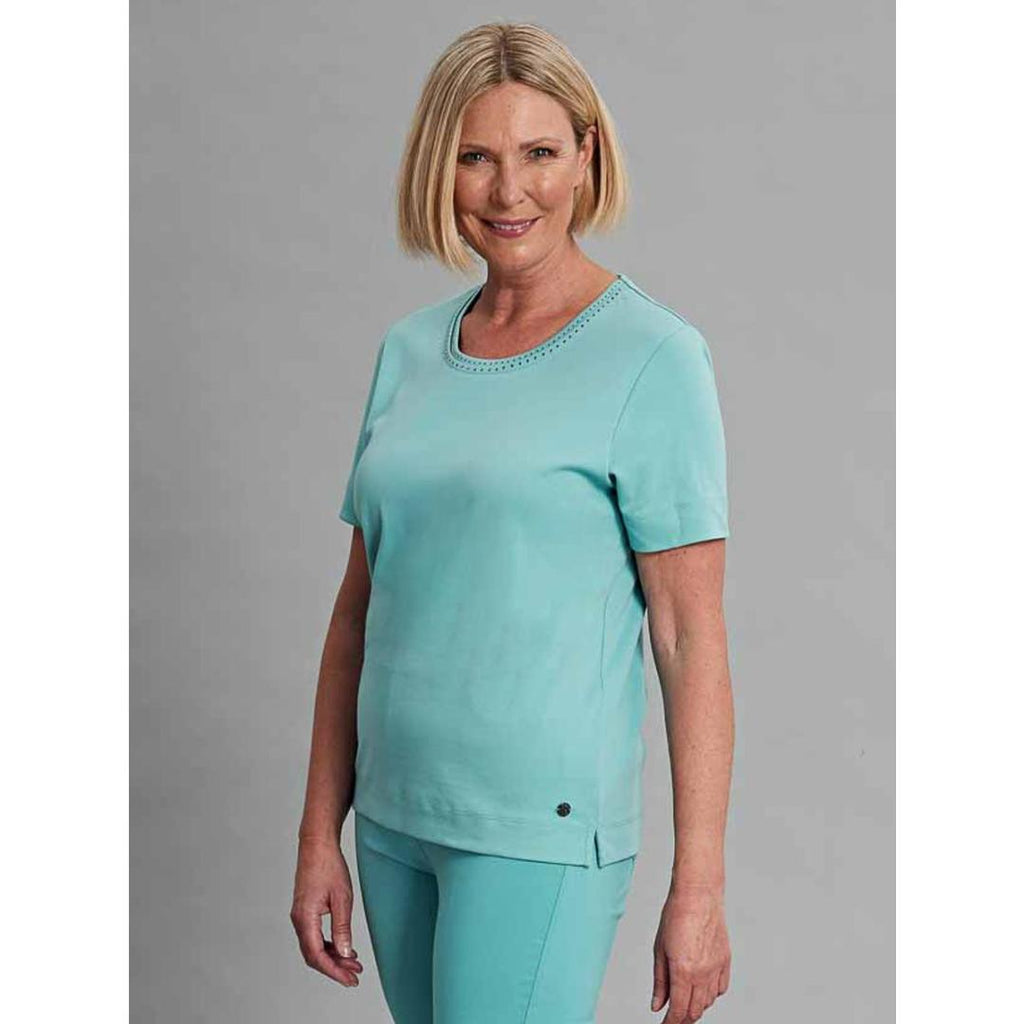 PENNY PLAIN Turquoise Nail Head Top - Beales department store