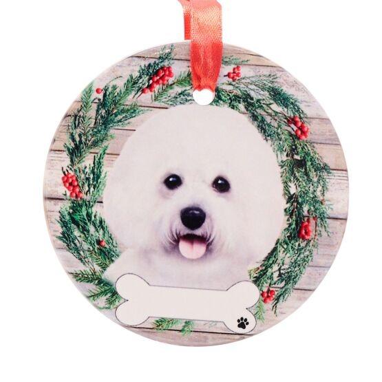 Pets Ceramic Christmas Hanging Decoration Bichon Frise - Beales department store