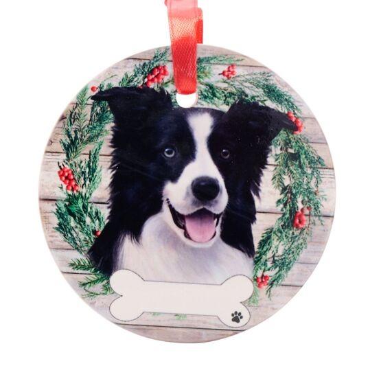 Pets Ceramic Christmas Hanging Decoration Border Collie - Beales department store