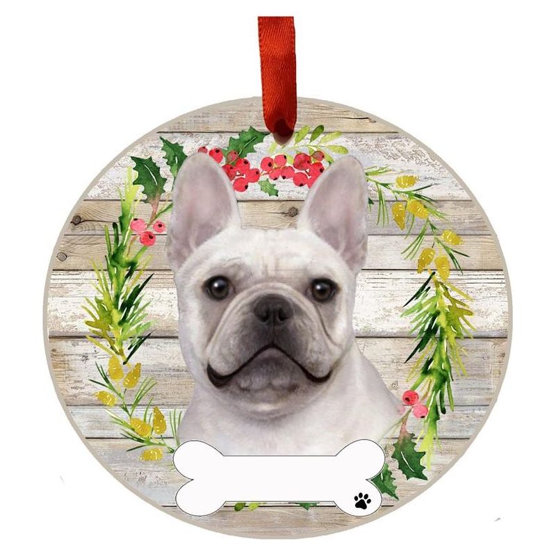 Pets Ceramic Christmas Hanging Decoration French Bulldog - Beales department store